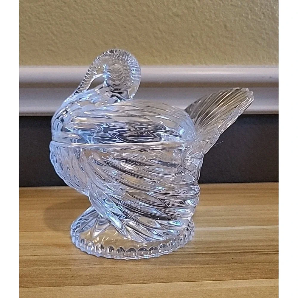 Vintage Shannon Crystal by Godinger Turkey Covered Box / Covered DishBeautiful